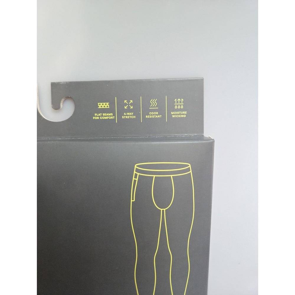 Men's Heavyweight Thermal Pants - All in Motion Black - Large 36-38 Stretchy - Picture 4 of 6